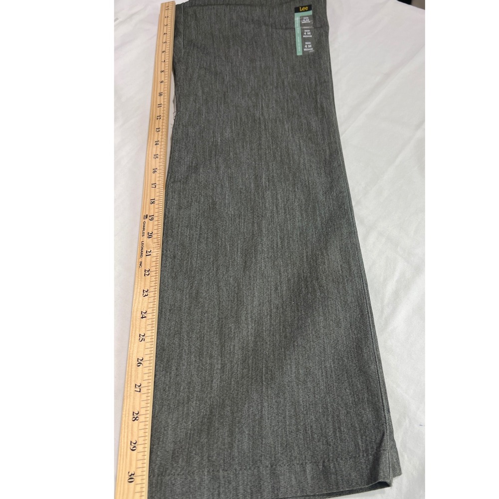 Lee Trouser Women 4 Med Gray Mid Rise Ultra Lux Comfort Flex Motion Waistband A1 - Picture 7 of 13